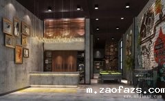 现代艺术的混搭风桌球俱乐部装修效果图