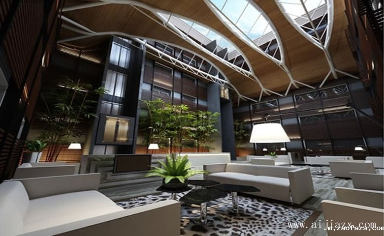 富丽堂皇的会所公共休息区装修效果图