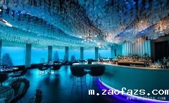 蓝色艺术风情的海洋主题餐馆装修效果图