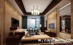 郑州新中式风格三居室装修效果图