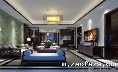 郑州新中式风格一居室装修效果图