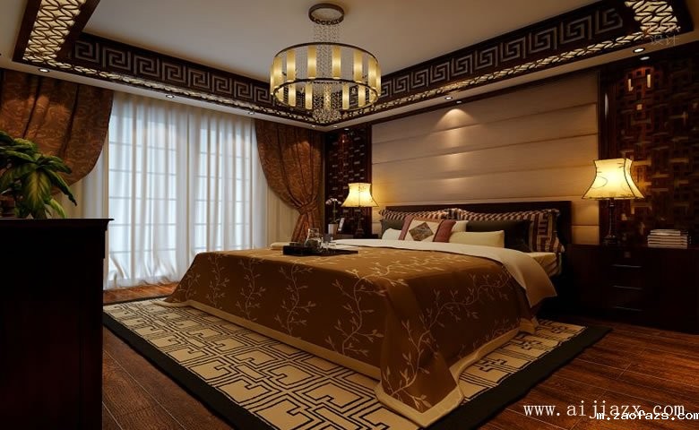 舒适温馨的中式风格家装卧室装修效果图