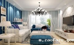 160平米纯美浪漫的希腊地中海风格超大户型装修