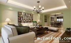 简单自然的美式田园风格大户型装修效果图